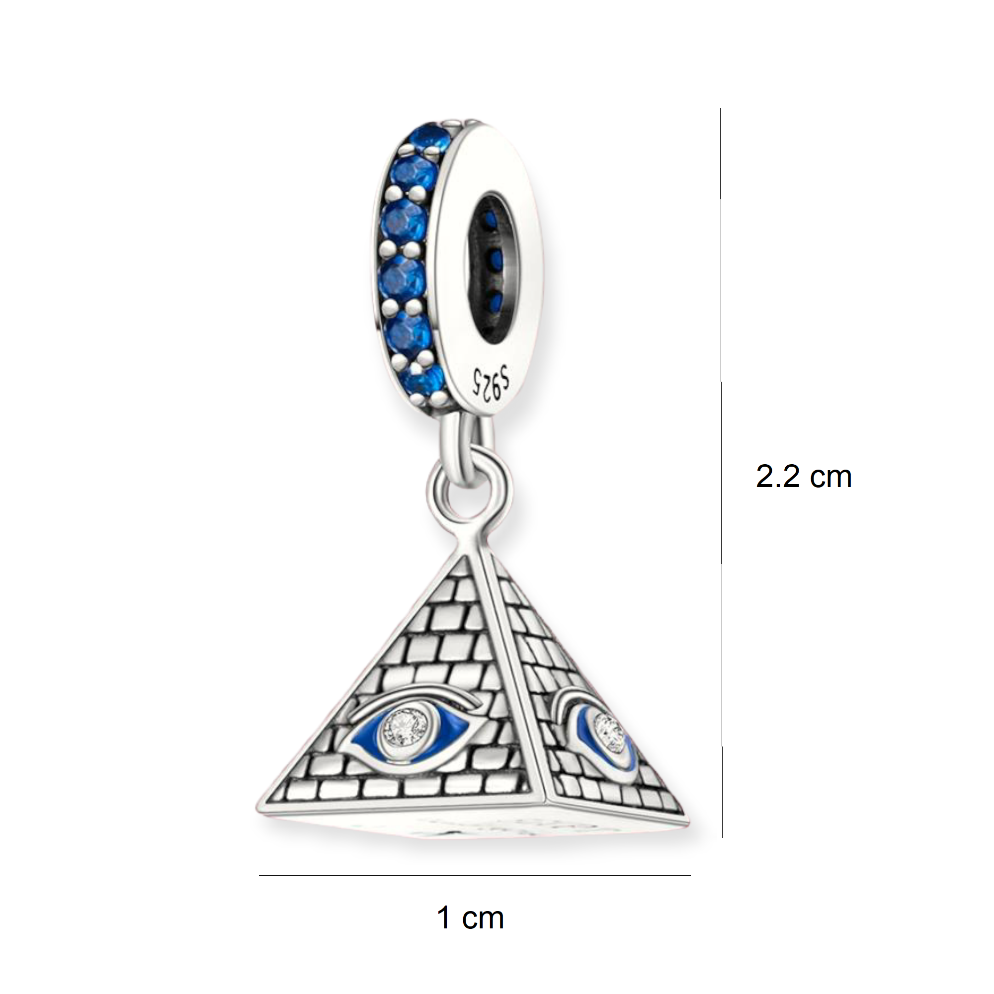 Dije Para Pulsera De Piramide Con Ojo Turco