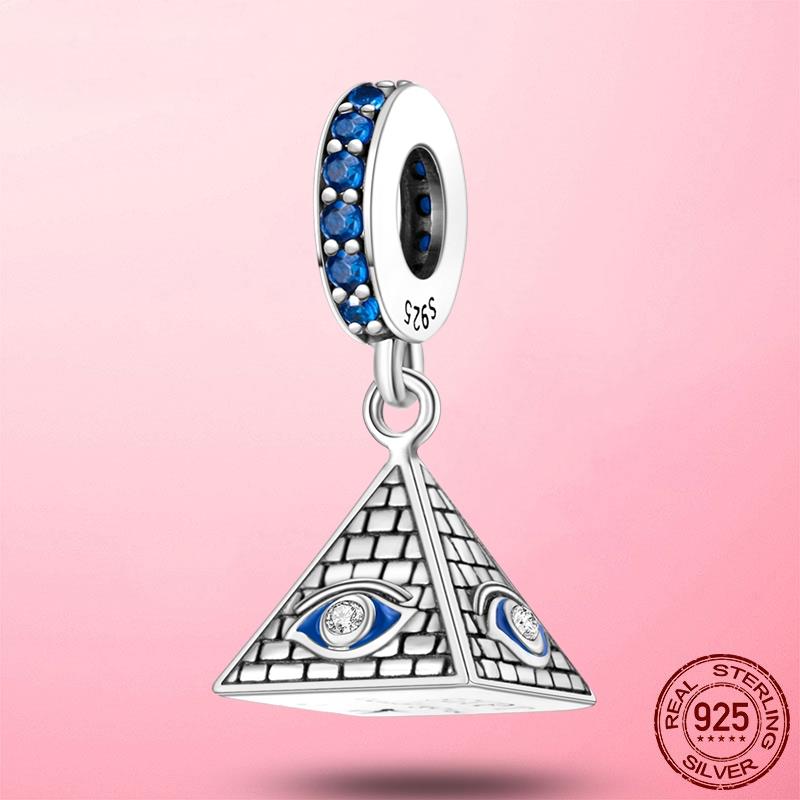 Dije Para Pulsera De Piramide Con Ojo Turco