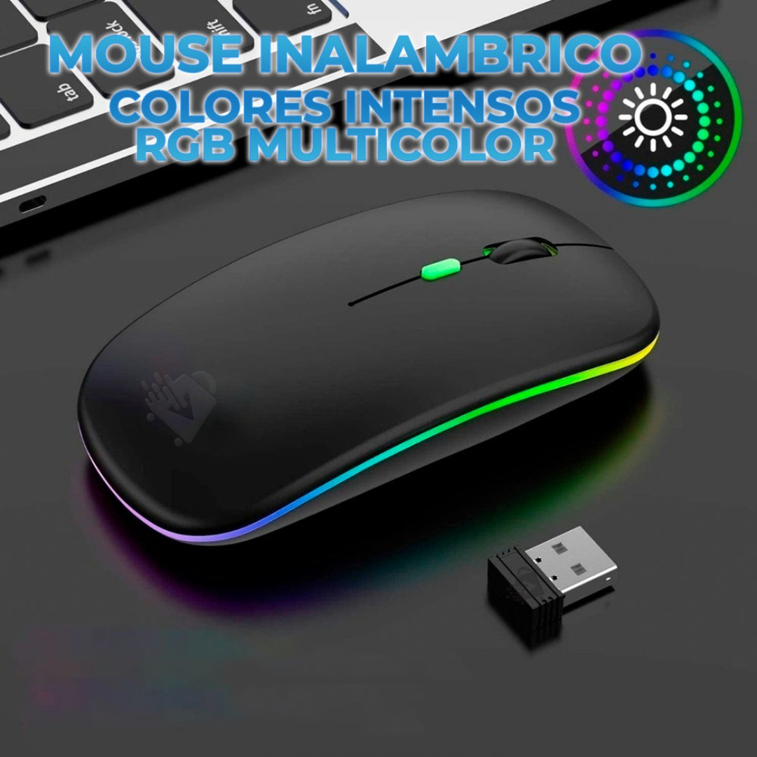 Mouse Raton Inalámbrico Bluetooth 2.4 RGB