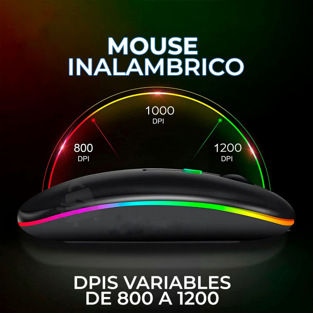 Mouse Raton Inalámbrico Bluetooth 2.4 RGB