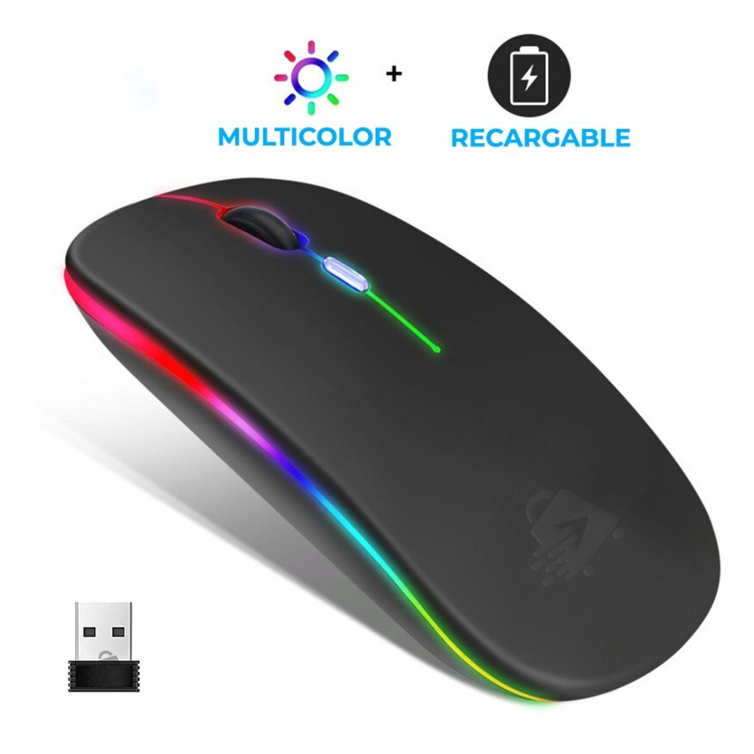 Mouse Raton Inalámbrico Bluetooth 2.4 RGB