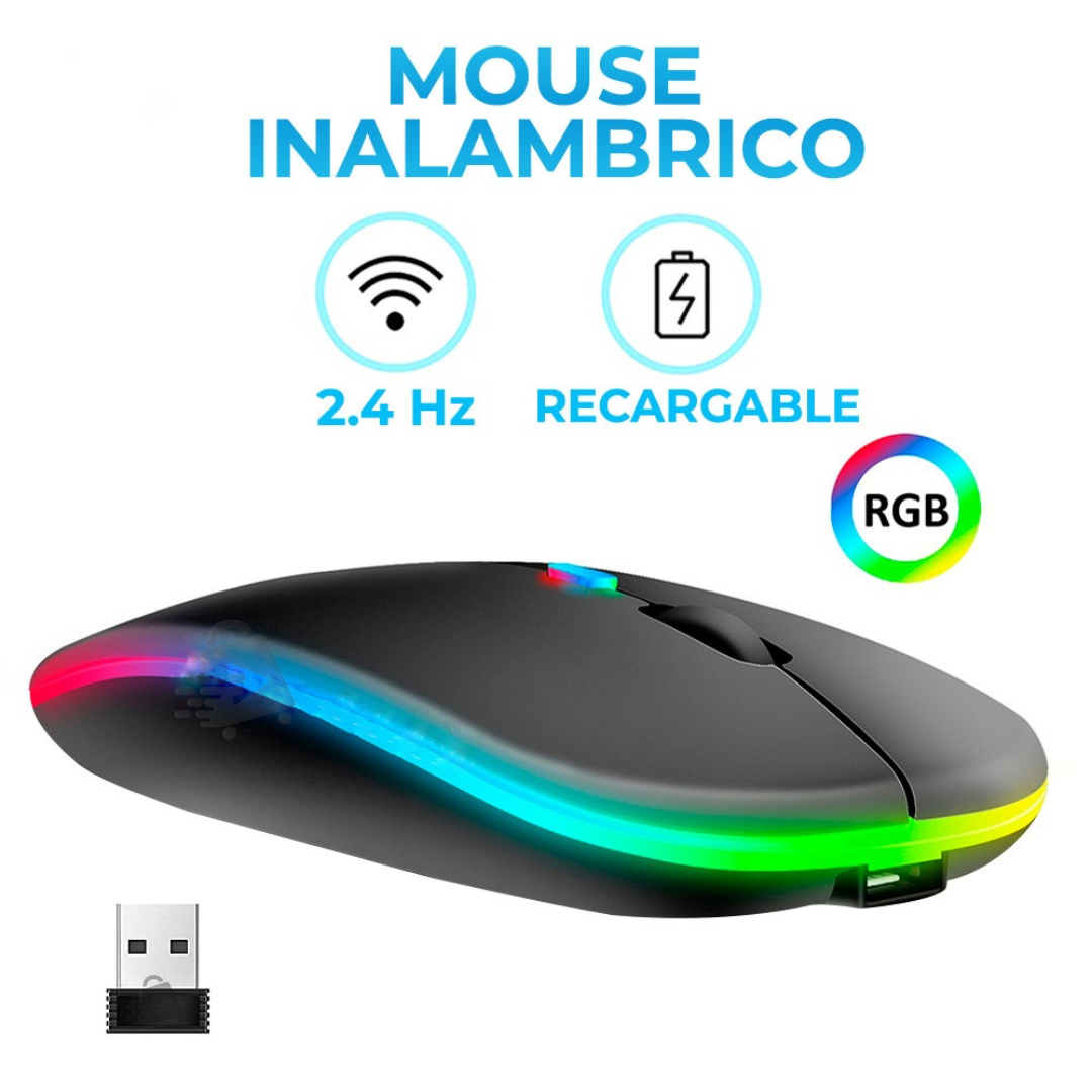 Mouse Raton Inalámbrico Bluetooth 2.4 RGB
