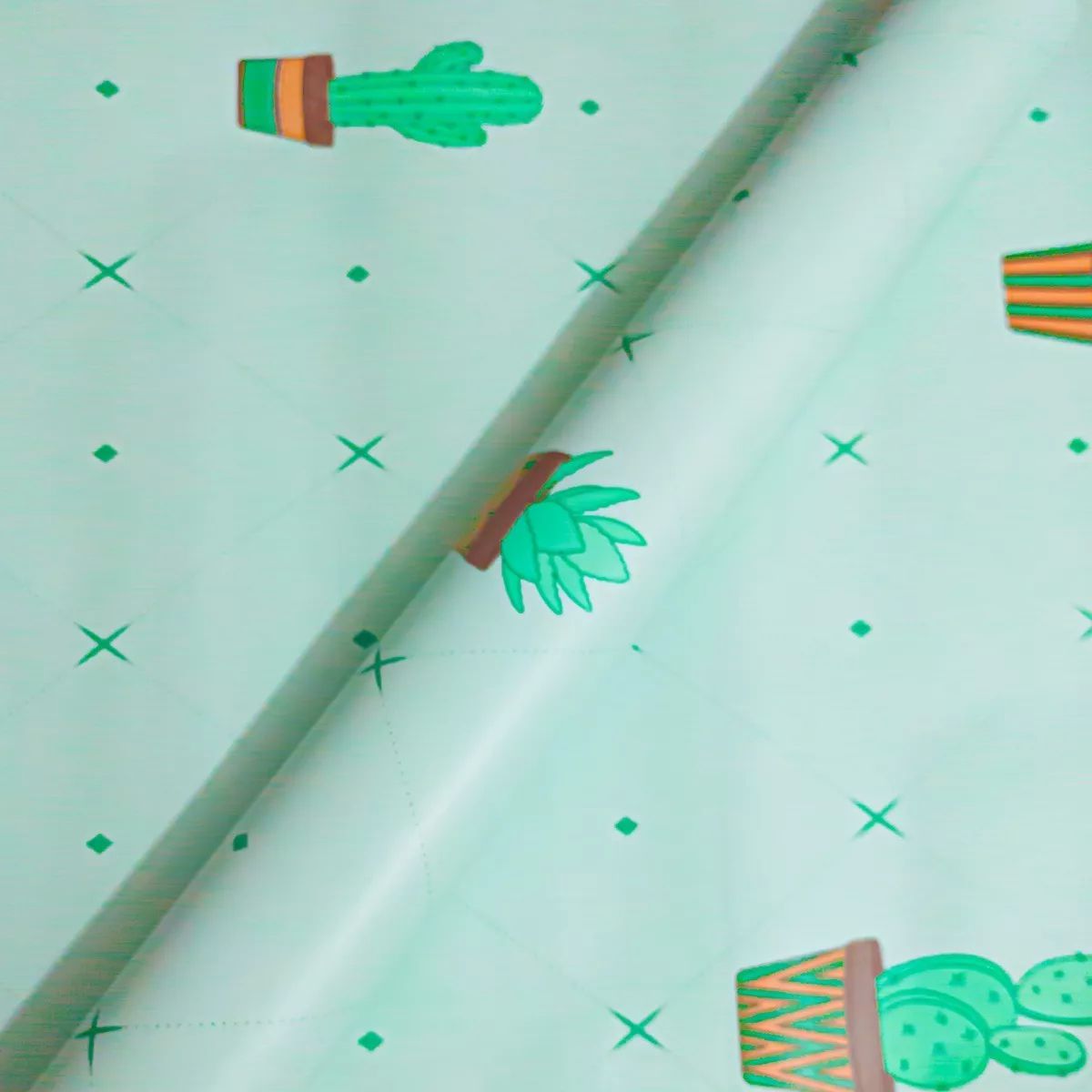 Papel Tapiz Adherible Cactus Verde Infantil 10m X 45cm Tp65