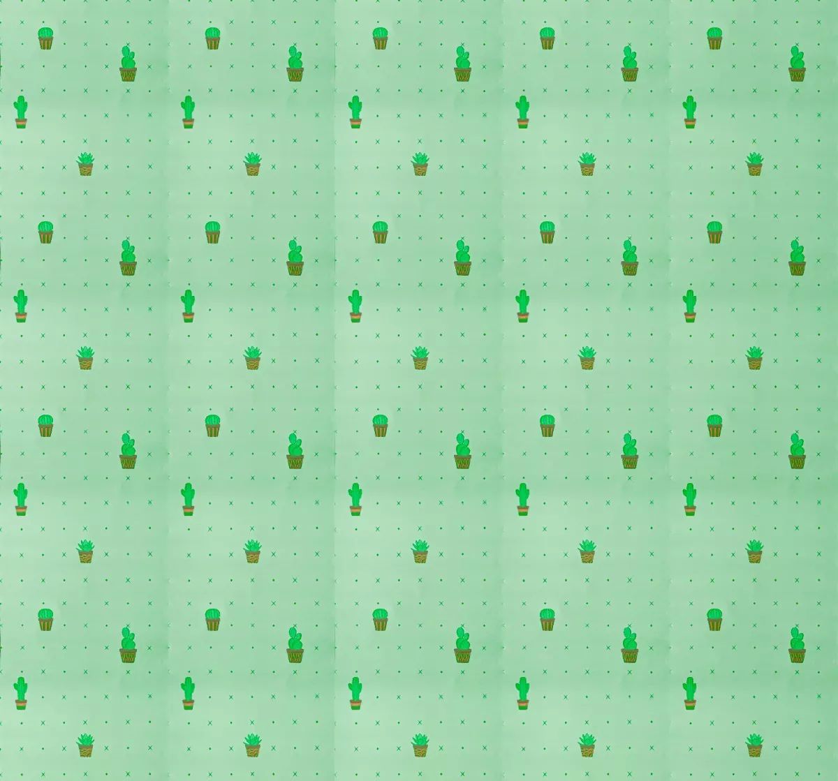 Papel Tapiz Adherible Cactus Verde Infantil 10m X 45cm Tp65