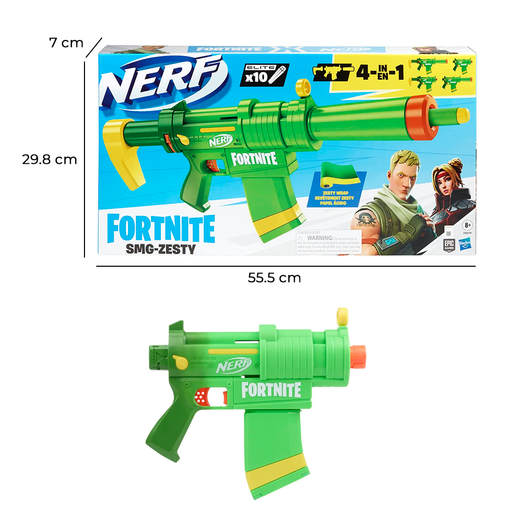 Lanzador Hasbro F0319 Nerf Fortnite SMG-ZESTY