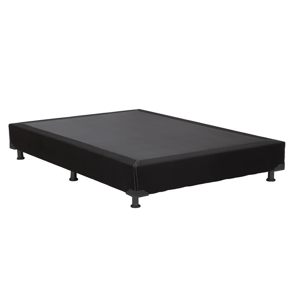 Colchón Queen Size Spring Air Morgan Con Box Negro, Sábanas y 2 Almohadas Osos