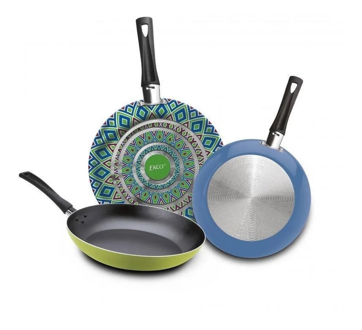 Juego De 3 Sartenes Ekco 81188 Antiadherente Duraflon