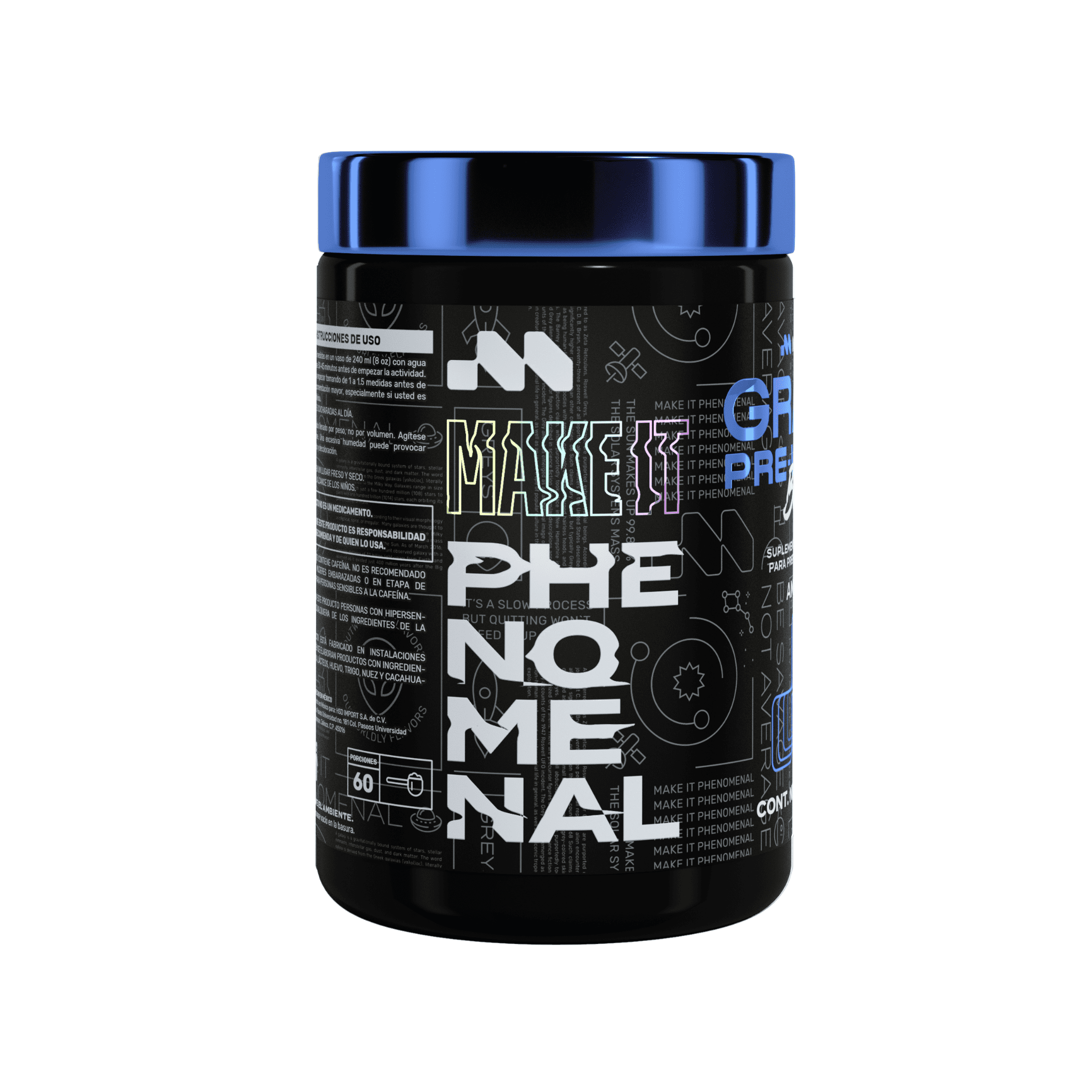 METEORA LABS | Gravity BLACK Test | Pre-Workout con Tribulus, ZMA, Ácido aspártico | Suplemento Alimenticio en Polvo para preparar Bebidas Energéticas | 460 g | 60 porciones por envase | Sabor a Manzana Verde