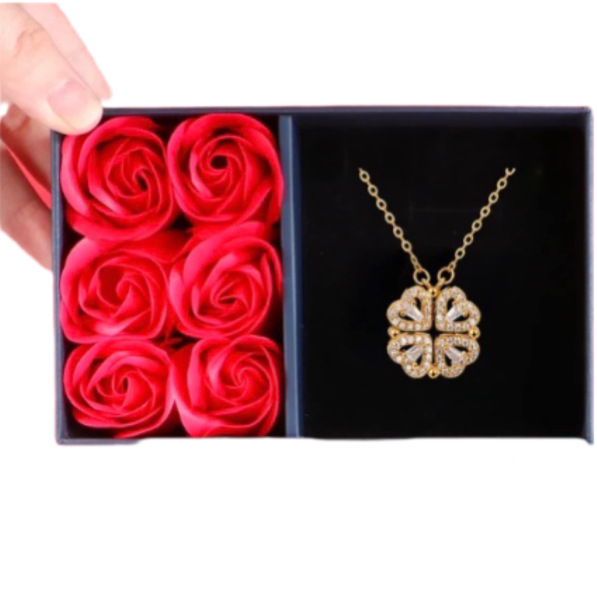 COLLAR TREBOL 4 HOJAS 2 EN 1 DORADO