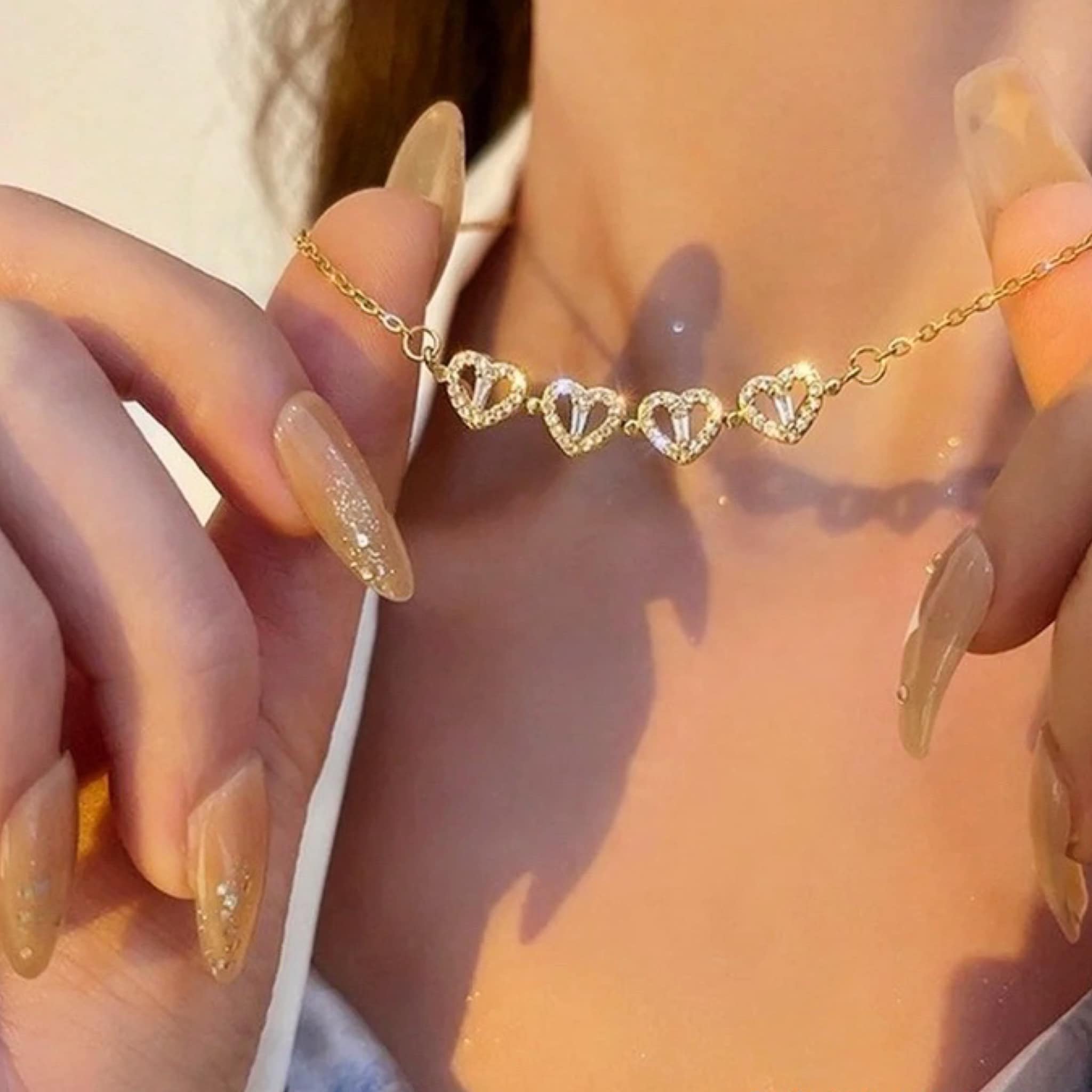 COLLAR TREBOL 4 HOJAS 2 EN 1 DORADO