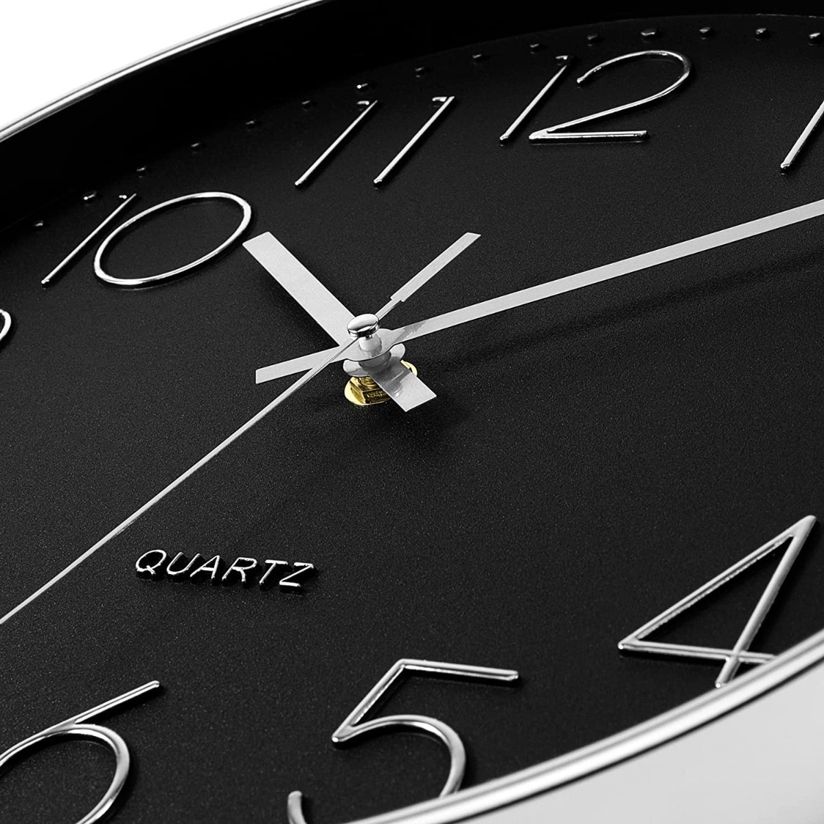 Reloj De Pared Digital Quartz Luminoso Color Negro Con Gris