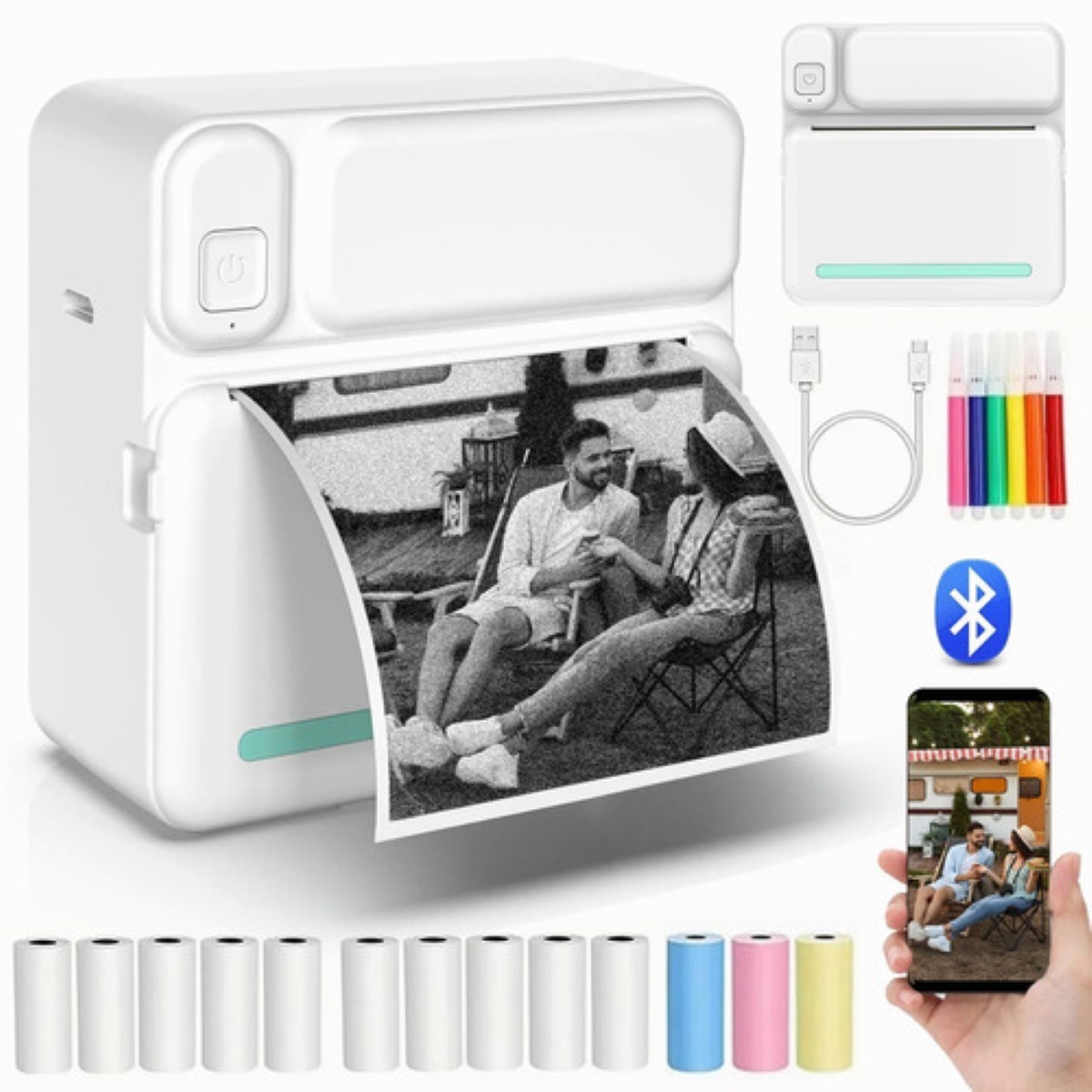 Mini Impresora Térmica Portátil Bluetooth Android Y Ios Usb