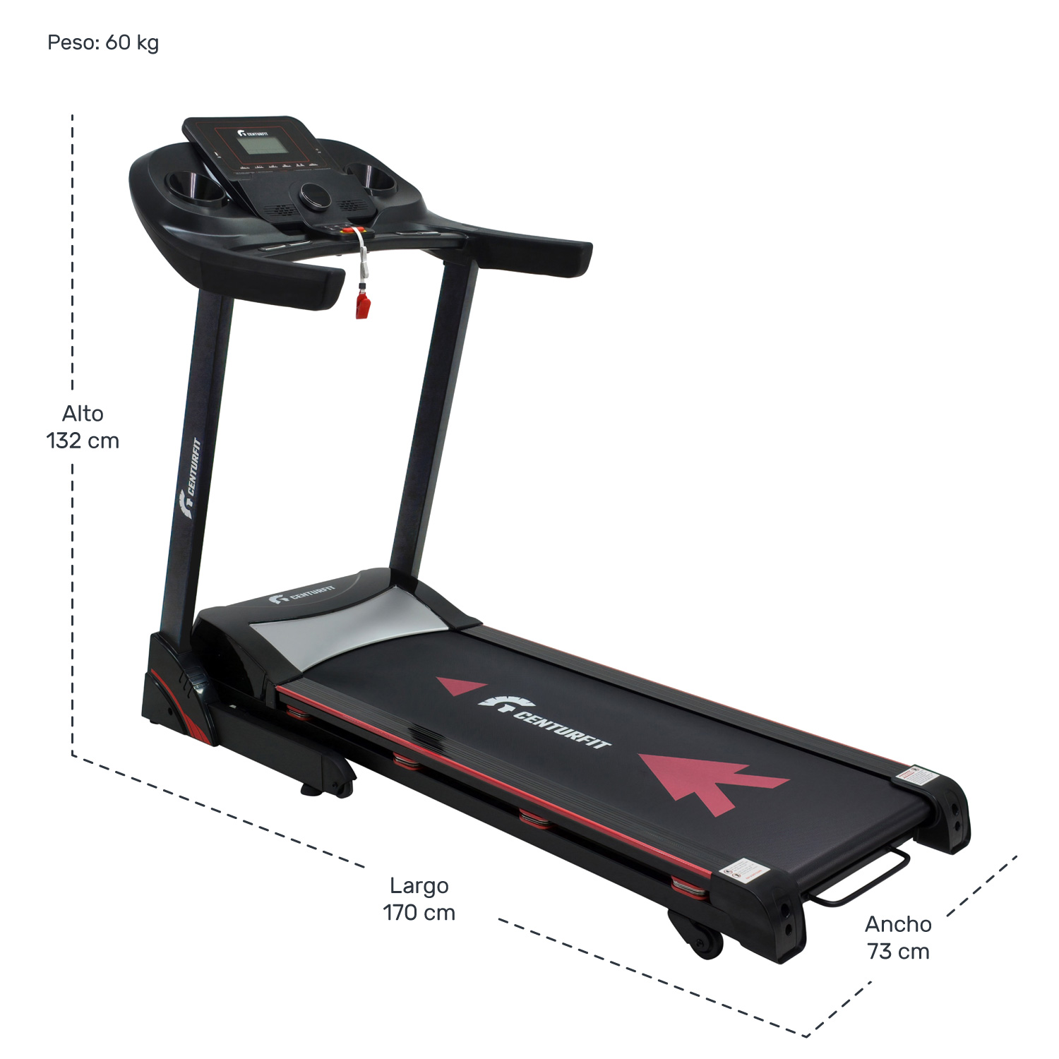 Caminadora Electrica Pro 3.5 Hp Inclinacion Automatica negra