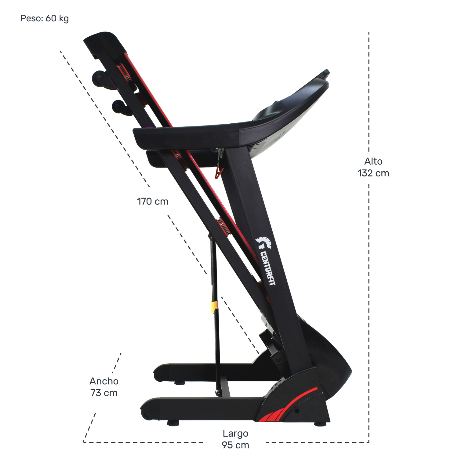 Caminadora Electrica Pro 3.5 Hp Inclinacion Automatica negra