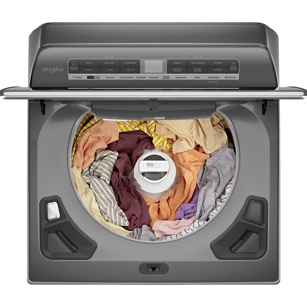 Lavadora Carga Superior 28kg con Sistema Load&Go Cromo 7MWTW8127LC Whirlpool