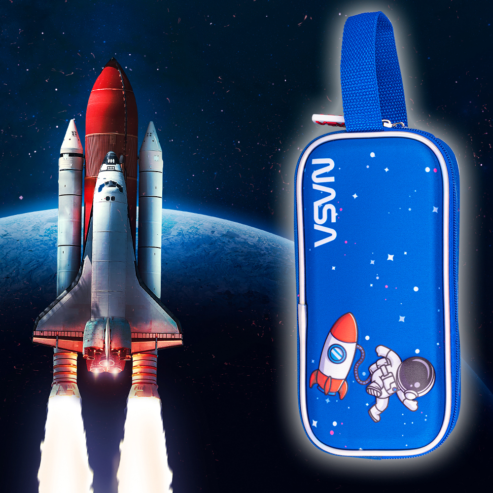 TechZone Lapicera Estuchera Astronauta 3D con doble compartimento