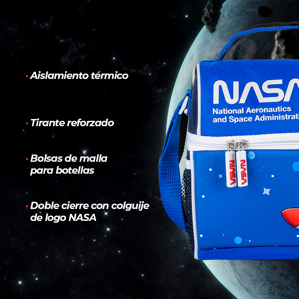 TechZone Mochila Escolar con Logo Oficial de NASA, Diseño de Astronauta en 3D y 4 Amplios Compartimentos