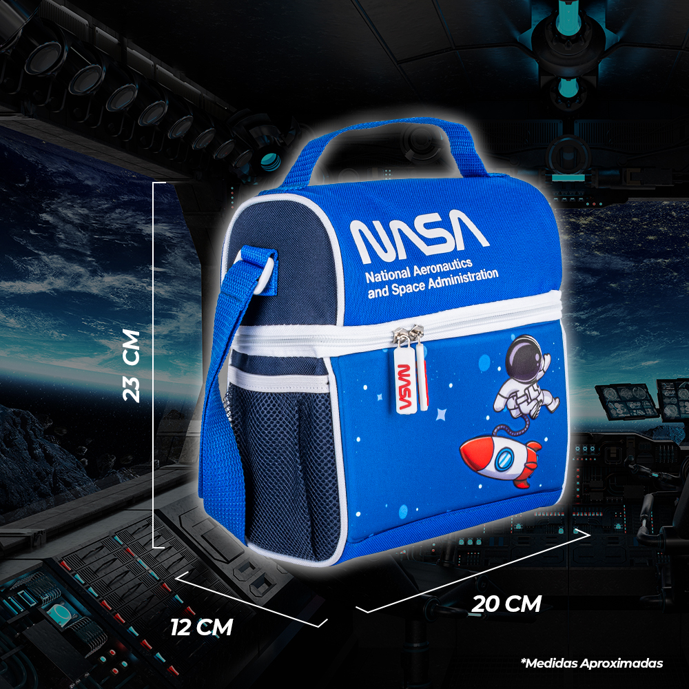 TechZone Mochila Escolar con Logo Oficial de NASA, Diseño de Astronauta en 3D y 4 Amplios Compartimentos
