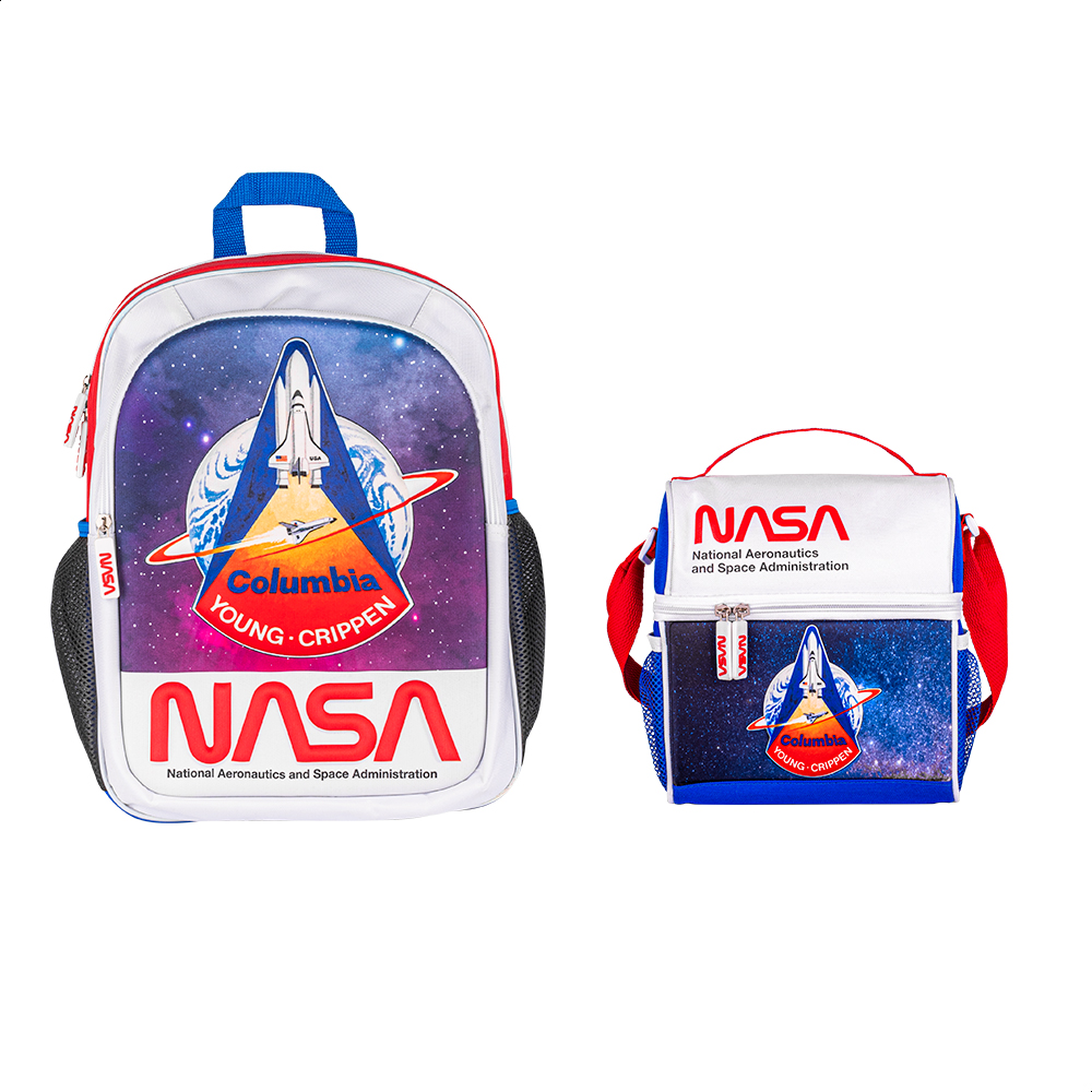 TechZone Mochila Escolar con Logo Oficial de NASA, Diseño de Astronauta en 3D y 4 Amplios Compartimentos