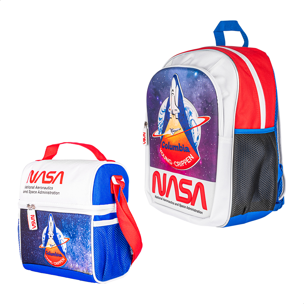 TechZone Mochila Escolar con Logo Oficial de NASA, Diseño de Astronauta en 3D y 4 Amplios Compartimentos
