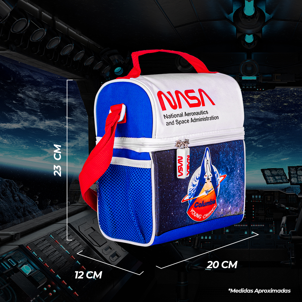 TechZone Mochila Escolar con Logo Oficial de NASA, Diseño de Astronauta en 3D y 4 Amplios Compartimentos
