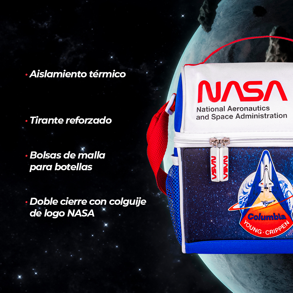 TechZone Mochila Escolar con Logo Oficial de NASA, Diseño de Astronauta en 3D y 4 Amplios Compartimentos