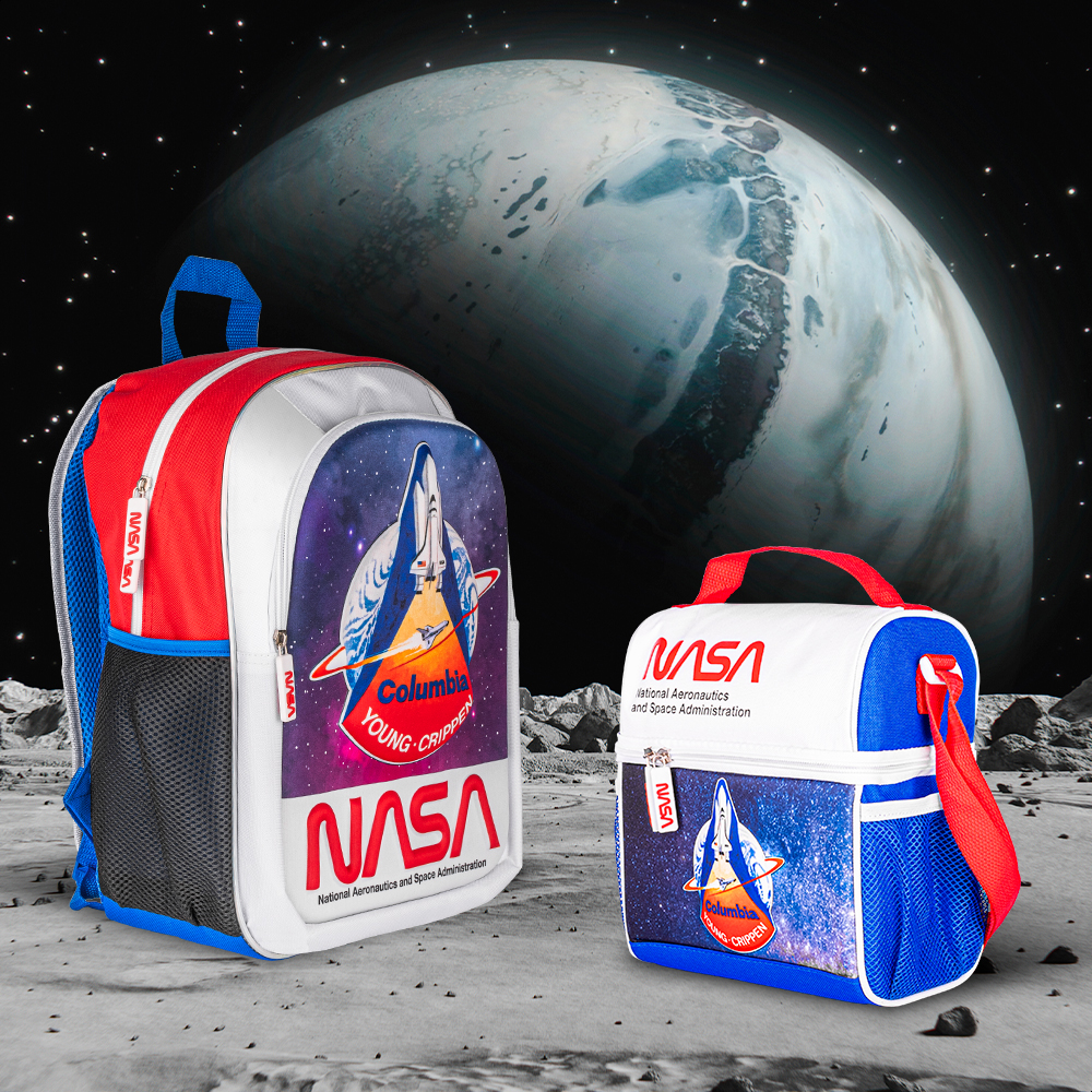 TechZone Mochila Escolar con Logo Oficial de NASA, Diseño de Astronauta en 3D y 4 Amplios Compartimentos