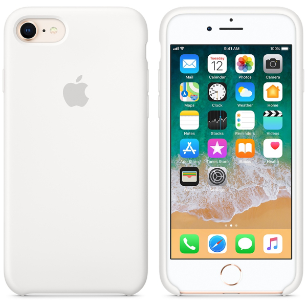 Funda de Silicon iPhone 8 / iPhone 7 - Blanco