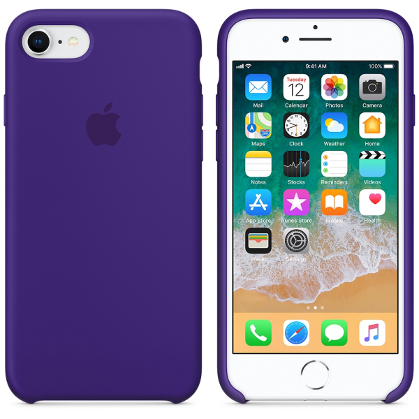 Funda de Silicon iPhone 8 / iPhone 7 - Morado