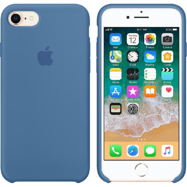 Funda de Silicon iPhone 8 / iPhone 7 - Azul Jeans
