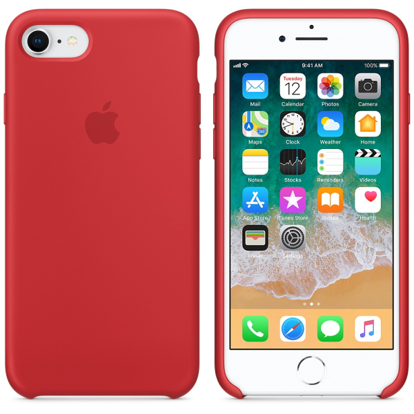 Funda de Silicon iPhone 8 / iPhone 7 - Rojo