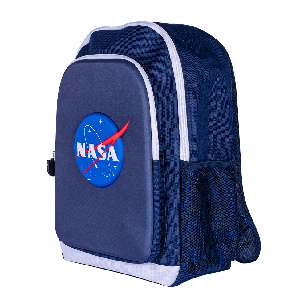 TechZone Mochila con Logo NASA 3D Dos Amplios compartimentos y Bolsas laterales de malla