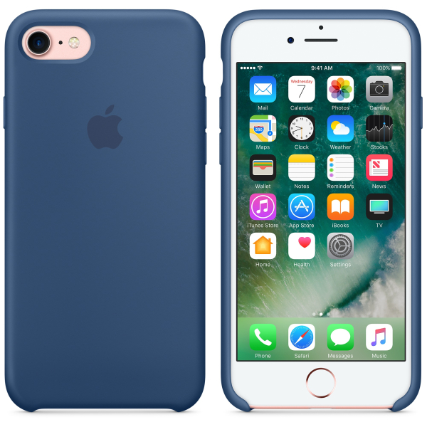Funda de Silicon iPhone 8 / iPhone 7 - Azul Oceano