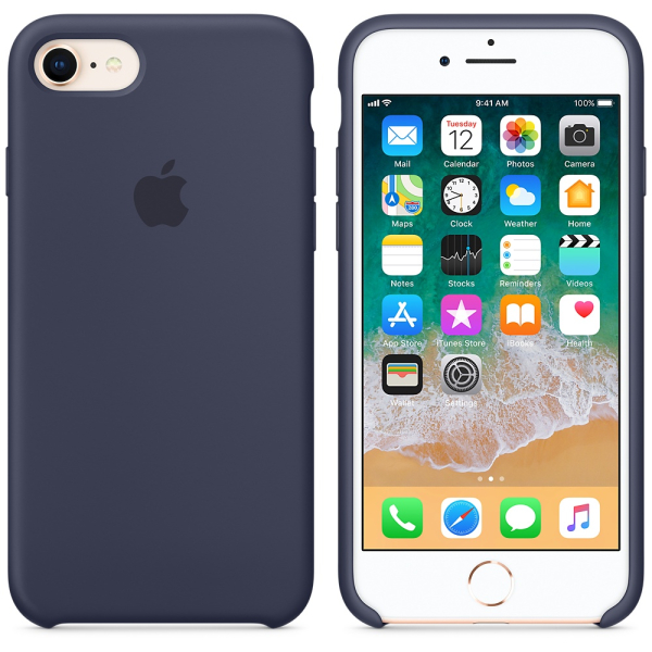 Funda de Silicon iPhone 8 / iPhone 7 - Azul Noche