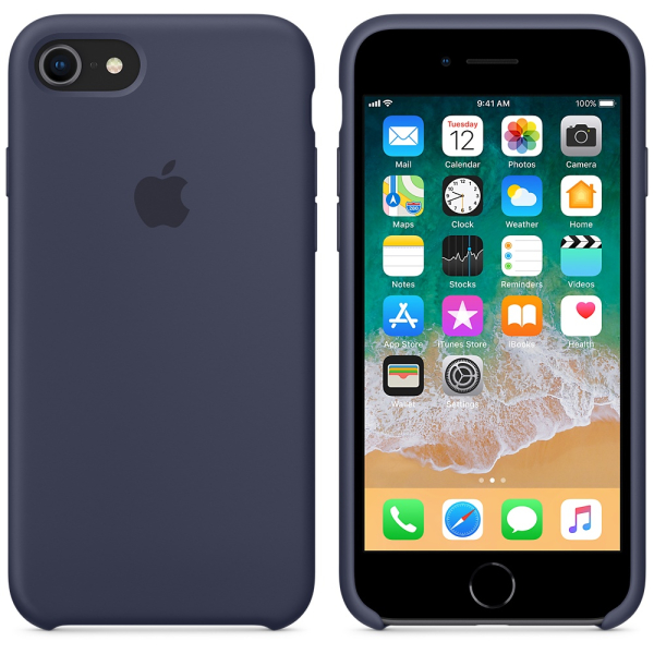 Funda de Silicon iPhone 8 / iPhone 7 - Azul Noche