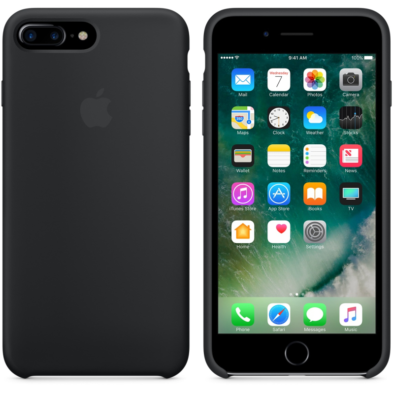 Funda de Silicon iPhone 8 Plus / iPhone 7 Plus - Negro