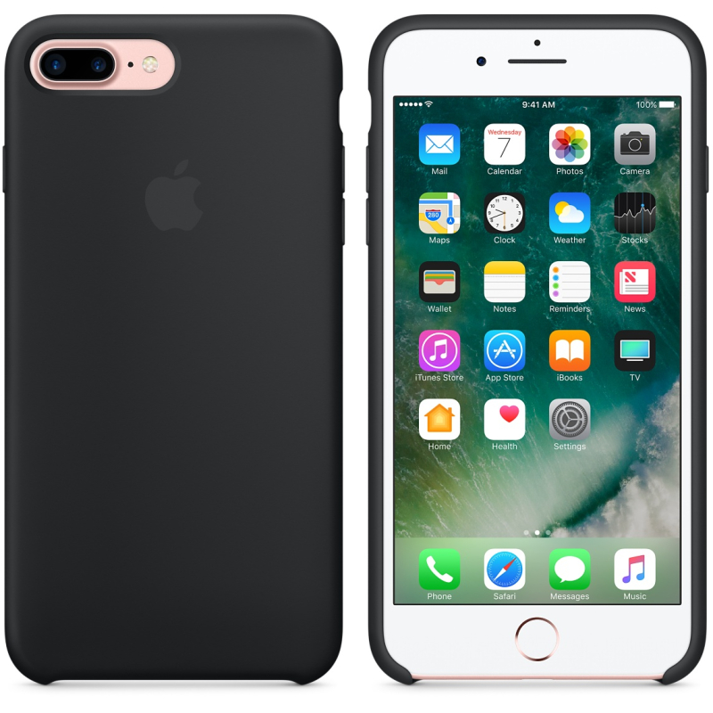 Funda de Silicon iPhone 8 Plus / iPhone 7 Plus - Negro