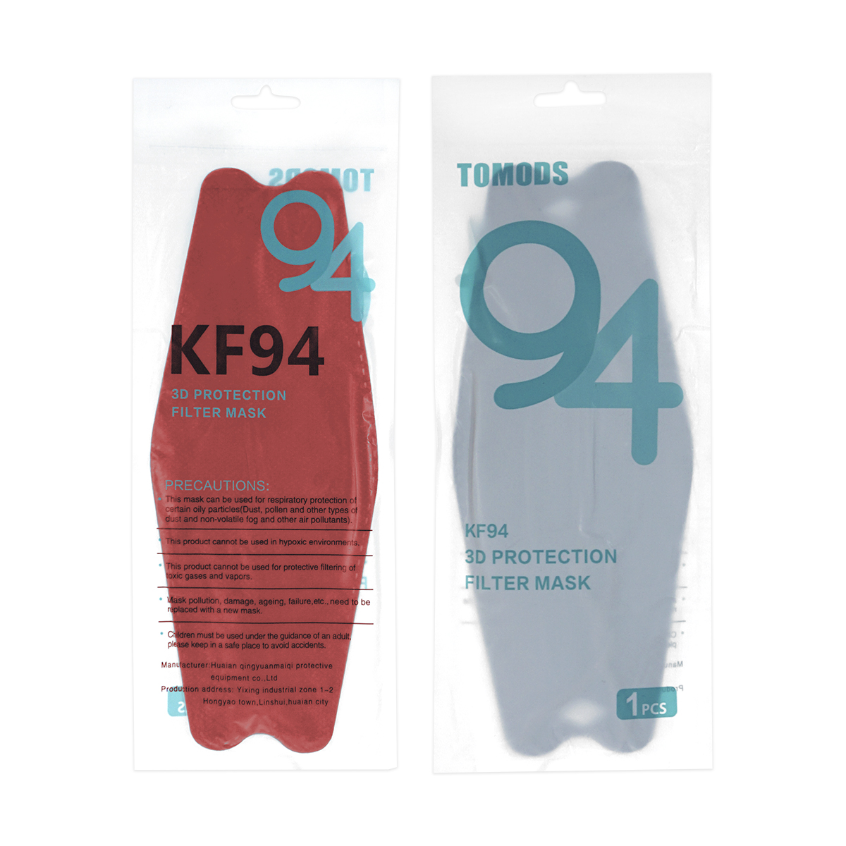 Cubrebocas Kf94 Mascarillas 3d Colores 10pzs Filtración 94% 