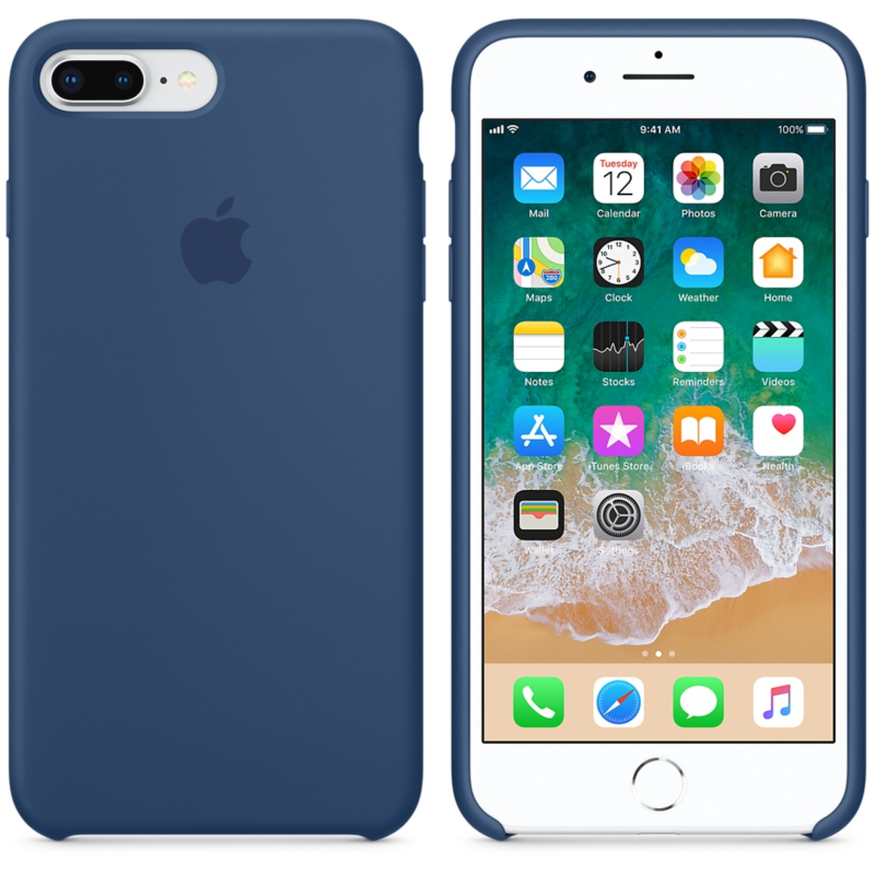 Funda de Silicon iPhone 8 Plus / iPhone 7 Plus - Azul Cobalto