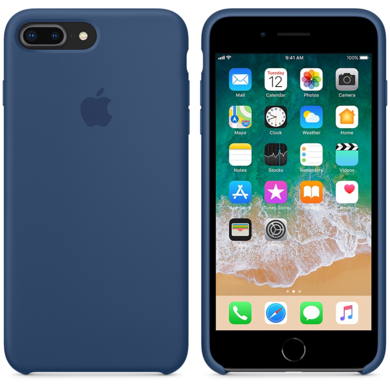 Funda de Silicon iPhone 8 Plus / iPhone 7 Plus - Azul Cobalto