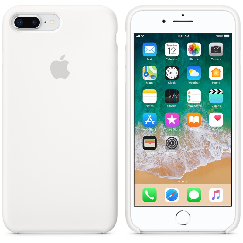 Funda de Silicon iPhone 8 Plus / iPhone 7 Plus - Blanco
