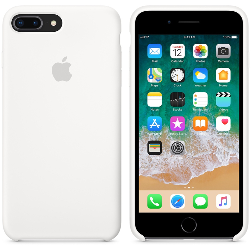 Funda de Silicon iPhone 8 Plus / iPhone 7 Plus - Blanco