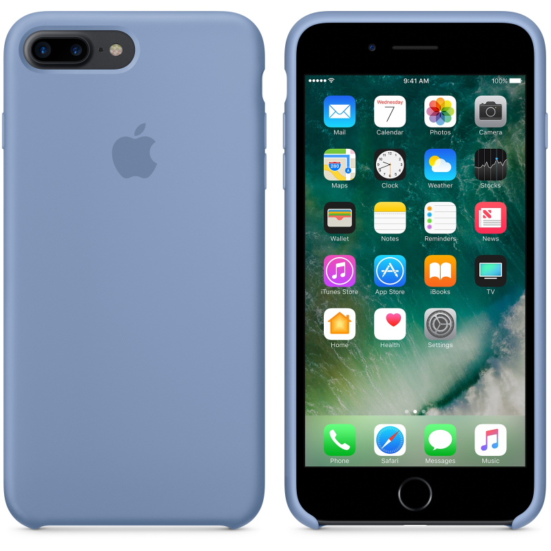 Funda de Silicon iPhone 8 Plus / iPhone 7 Plus - Azul Celeste