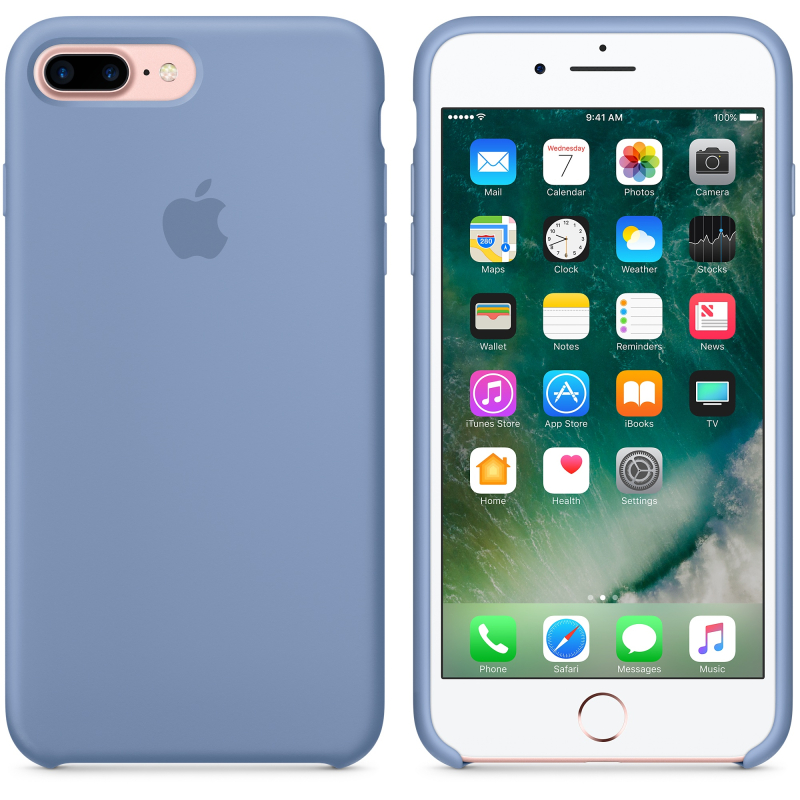 Funda de Silicon iPhone 8 Plus / iPhone 7 Plus - Azul Celeste