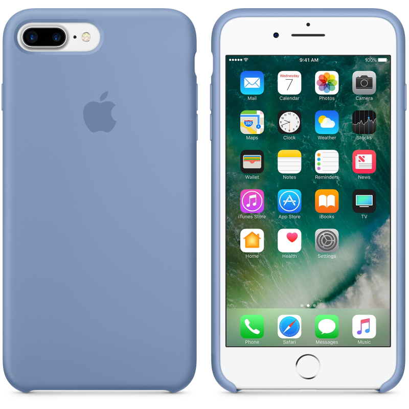 Funda de Silicon iPhone 8 Plus / iPhone 7 Plus - Azul Celeste