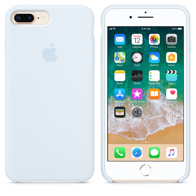 Funda de Silicon iPhone 8 Plus / iPhone 7 Plus - Azul Cielo
