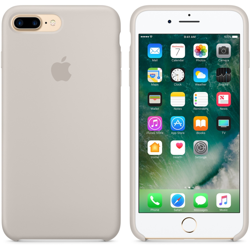Funda de Silicon iPhone 8 Plus / iPhone 7 Plus - Piedra