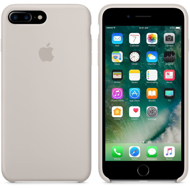 Funda de Silicon iPhone 8 Plus / iPhone 7 Plus - Piedra