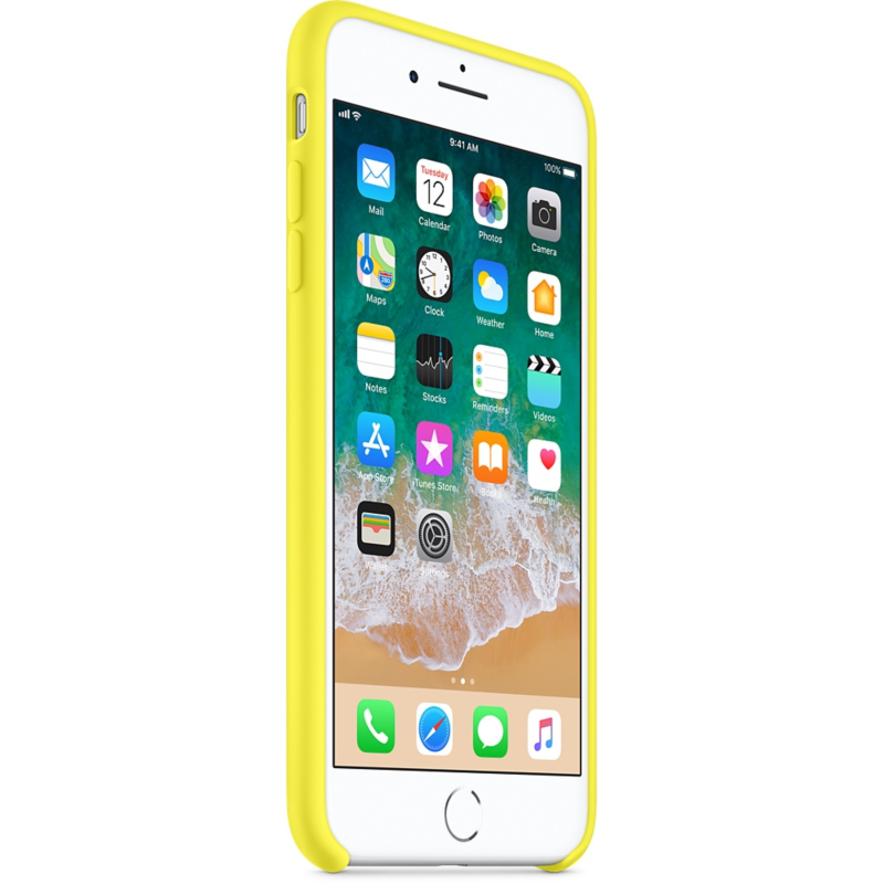 Funda de Silicon iPhone 8 Plus / iPhone 7 Plus - Amarillo Neon