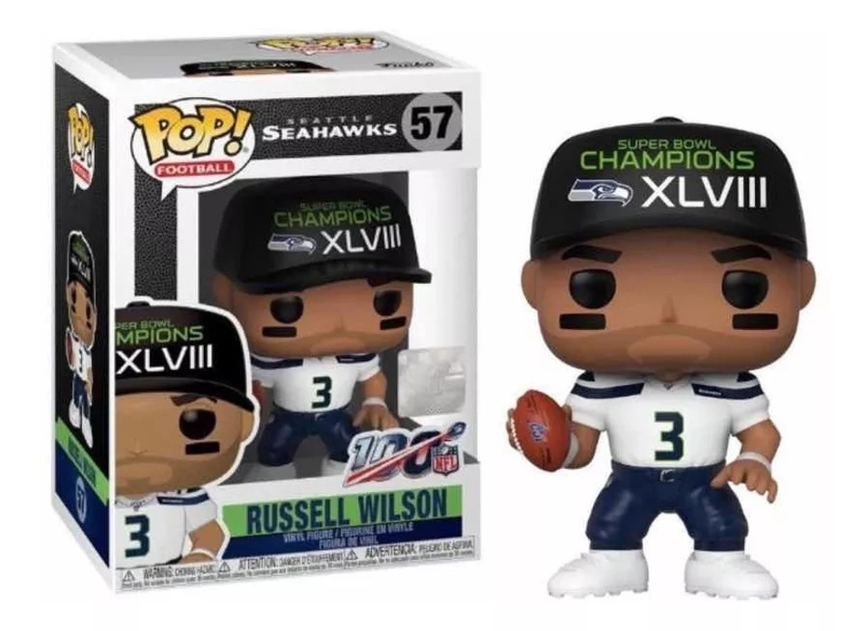 Funko Pop! Nfl Russell Wilson Jersey Blanco #57 Seattle Seahawks